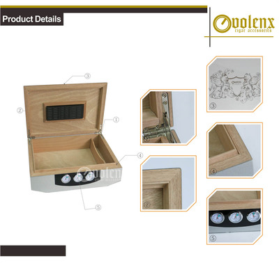 烤漆雪茄盒_鋼琴烤漆雪茄盒 銀色精典款雪茄盒 廠家直銷 含3個(gè)濕度計(jì) 